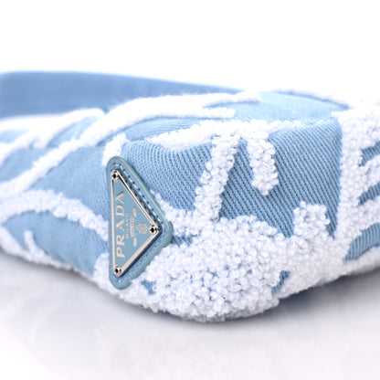 Prada Nylon Embroidered Drill Mini Re-Edition 2000 Bag Sky Blue White 8 of 9