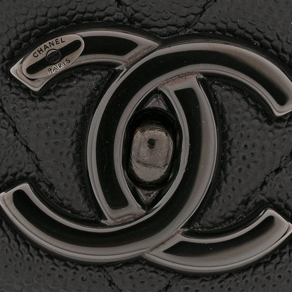 Chanel Caviar Chevron Quilted Medium Coco Handle Flap So Black 11 of 12