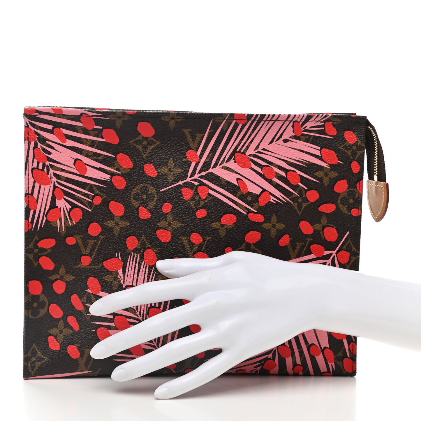 Monogram Jungle Dots Toiletry Pouch 26 Sugar Pink Poppy