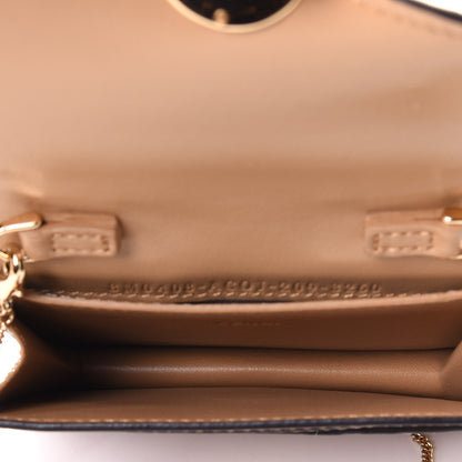 Fendi Vitello Termolagoon F is Fendi FF 1974 Embossed Geometric Flap Wallet On Chain Miele Scuro 3 of 3