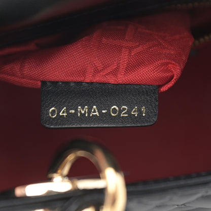 Christian Dior Lambskin Cannage Small Lucky Badges My Lady Dior Black 6 of 11