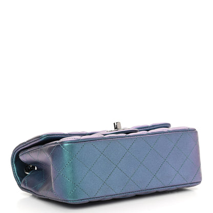 Chanel Iridescent Lambskin Quilted Mini Rectangular Flap Turquoise 4 of 10