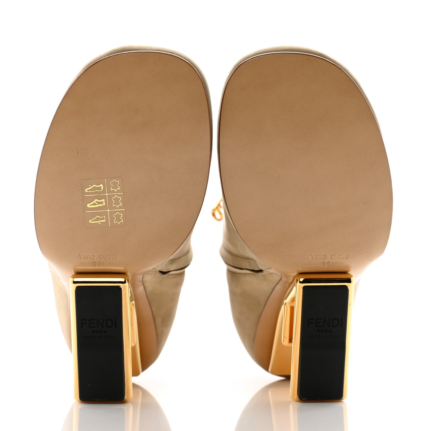Nubuck Fendi First 95mm Ankle Boots 36.5 Roger