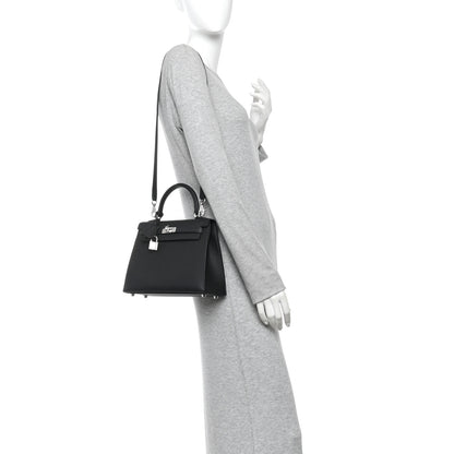 Hermes Epsom Kelly Sellier 25 Black 2 of 11