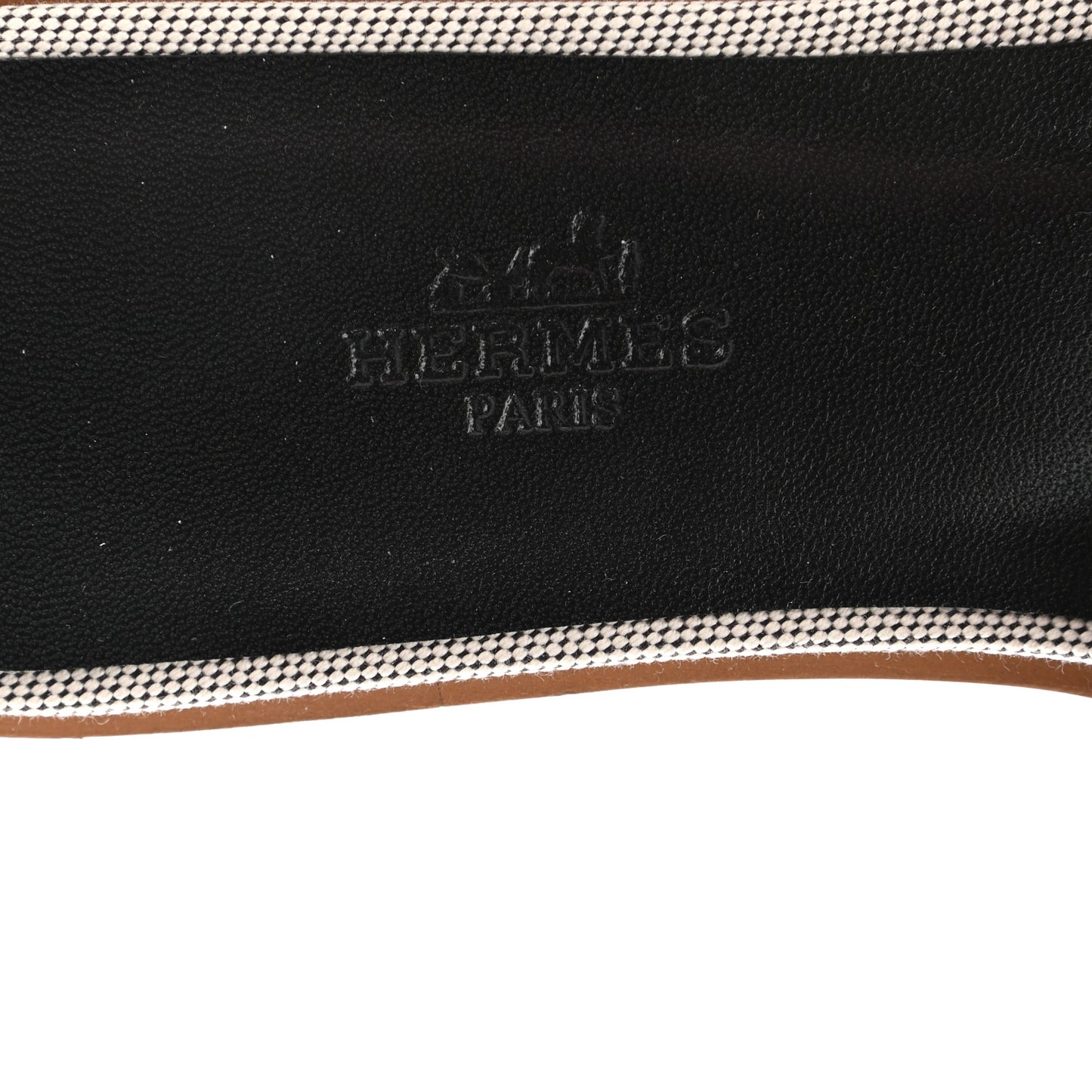 Calfskin Canvas Oran Sandals 37 Black