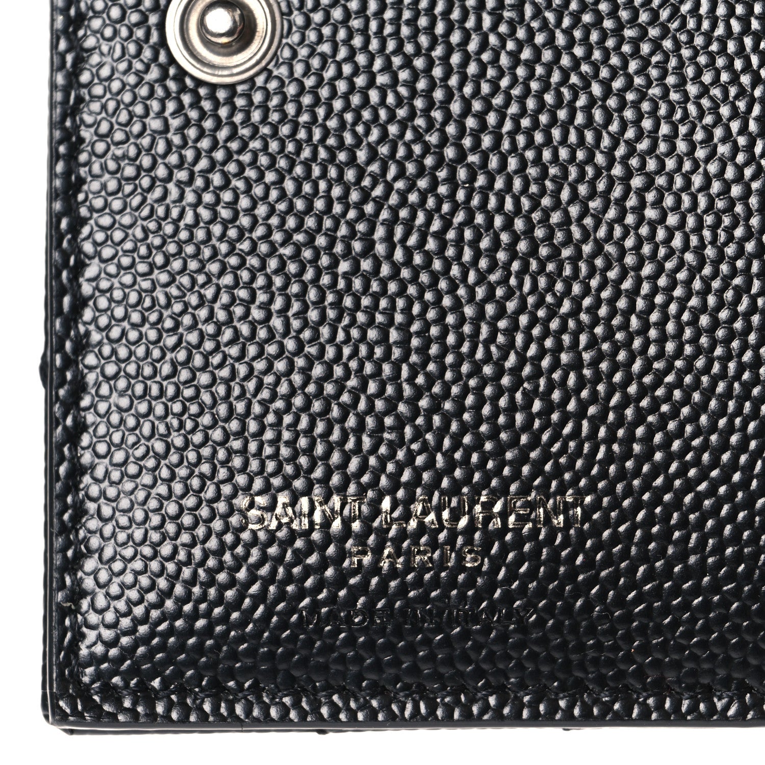 Saint Laurent Grain De Poudre Matelasse Chevron Monogram Zipped Card Case Black Black 7 of 9