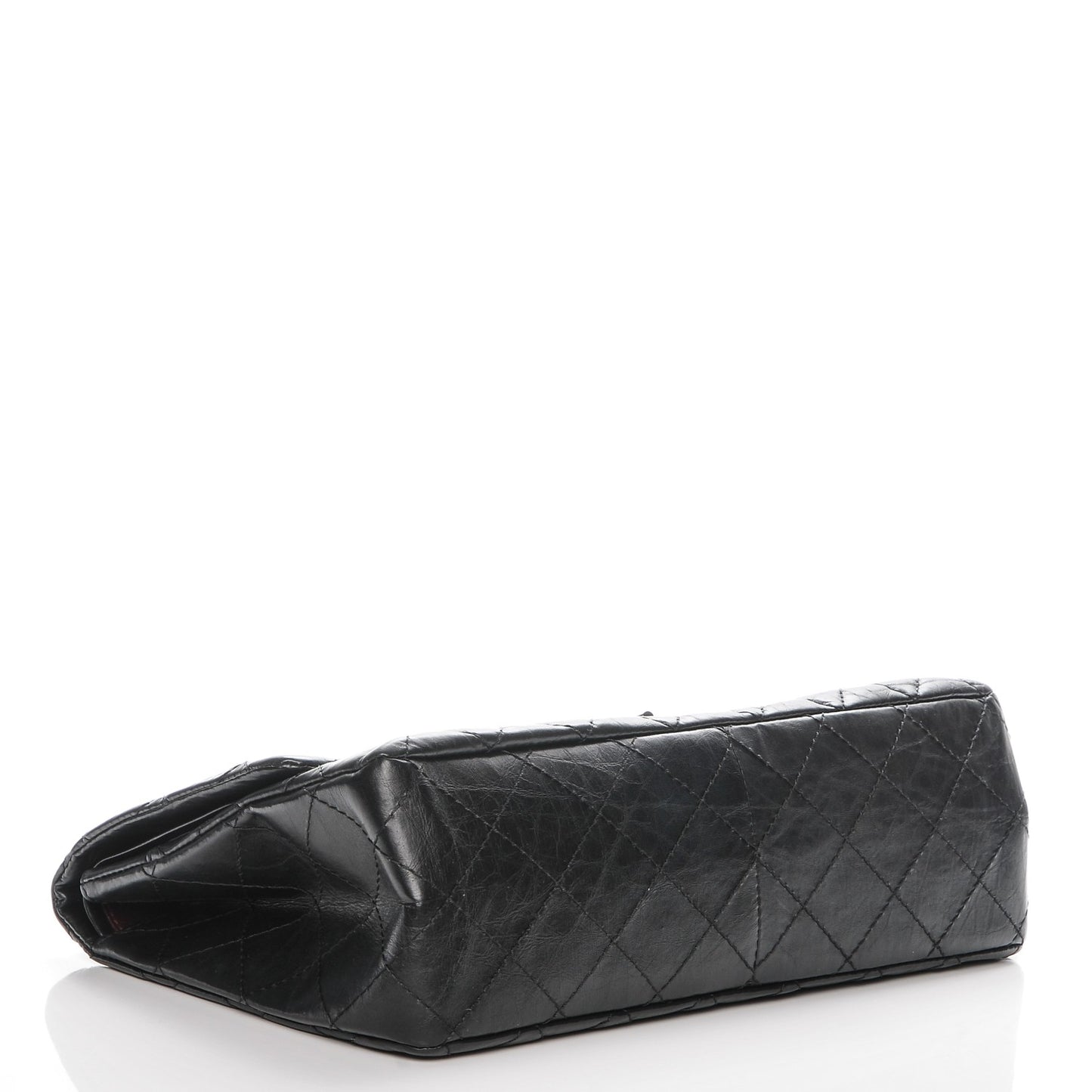 Aged Calfskin Quilted 2.55 Reissue 227 Flap Black