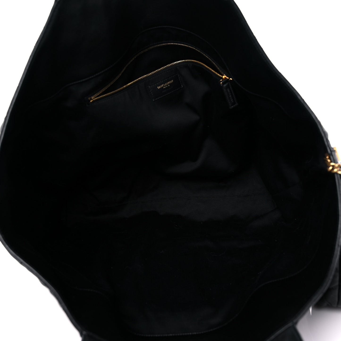 Lambskin Quilted Maxi Icare Shopping Tote Black