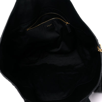 Saint Laurent Lambskin Quilted Maxi Icare Shopping Tote Black 7 of 14