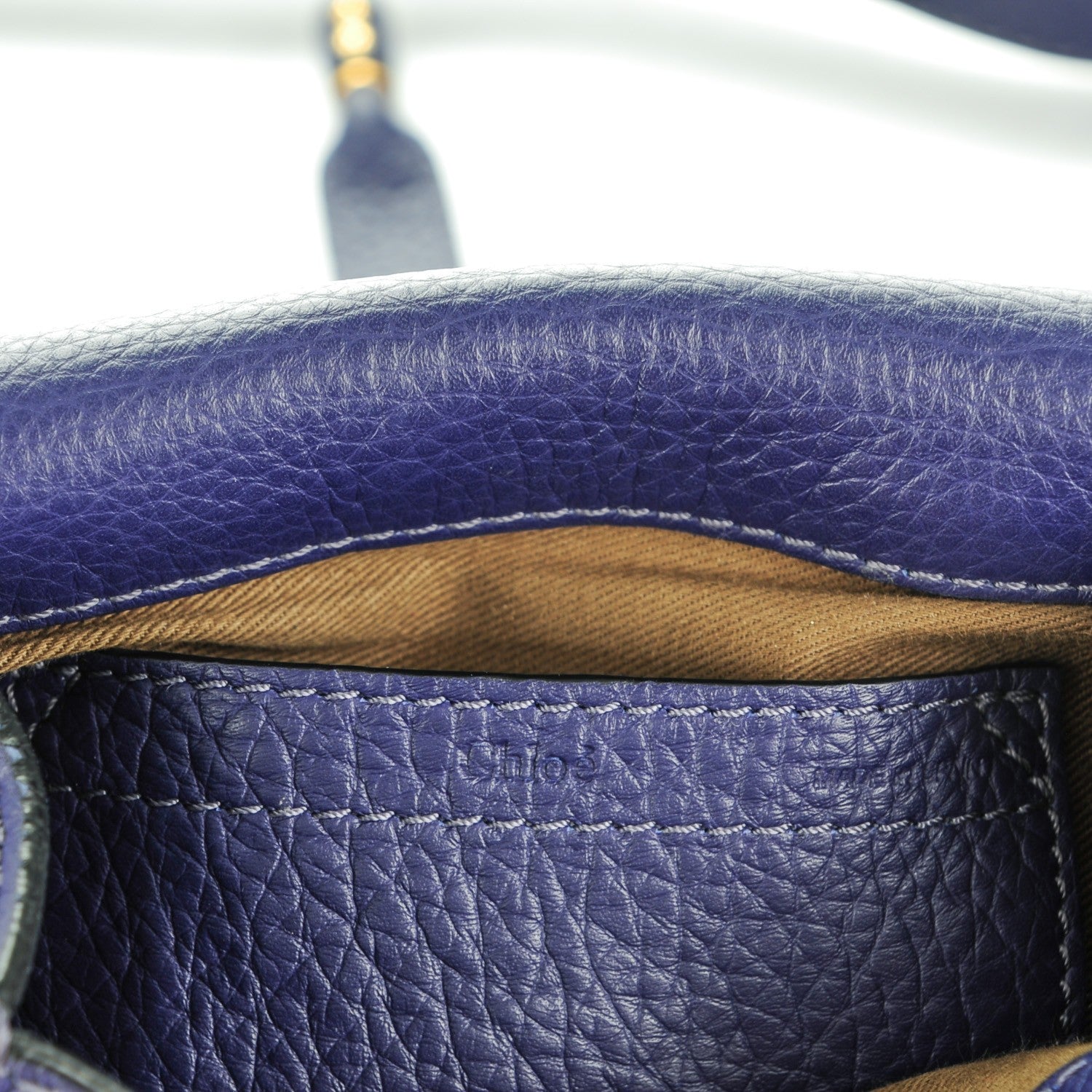 Chloe Calfskin Mini Marcie Round Crossbody Bag Storm Blue 6 of 8