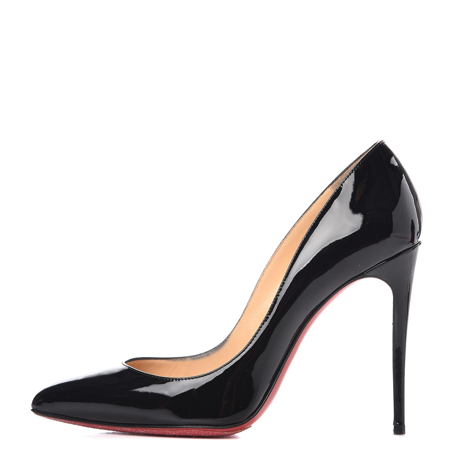 Christian Louboutin Patent Pigalle Follies 100 Pumps 36 Black 1 of 12
