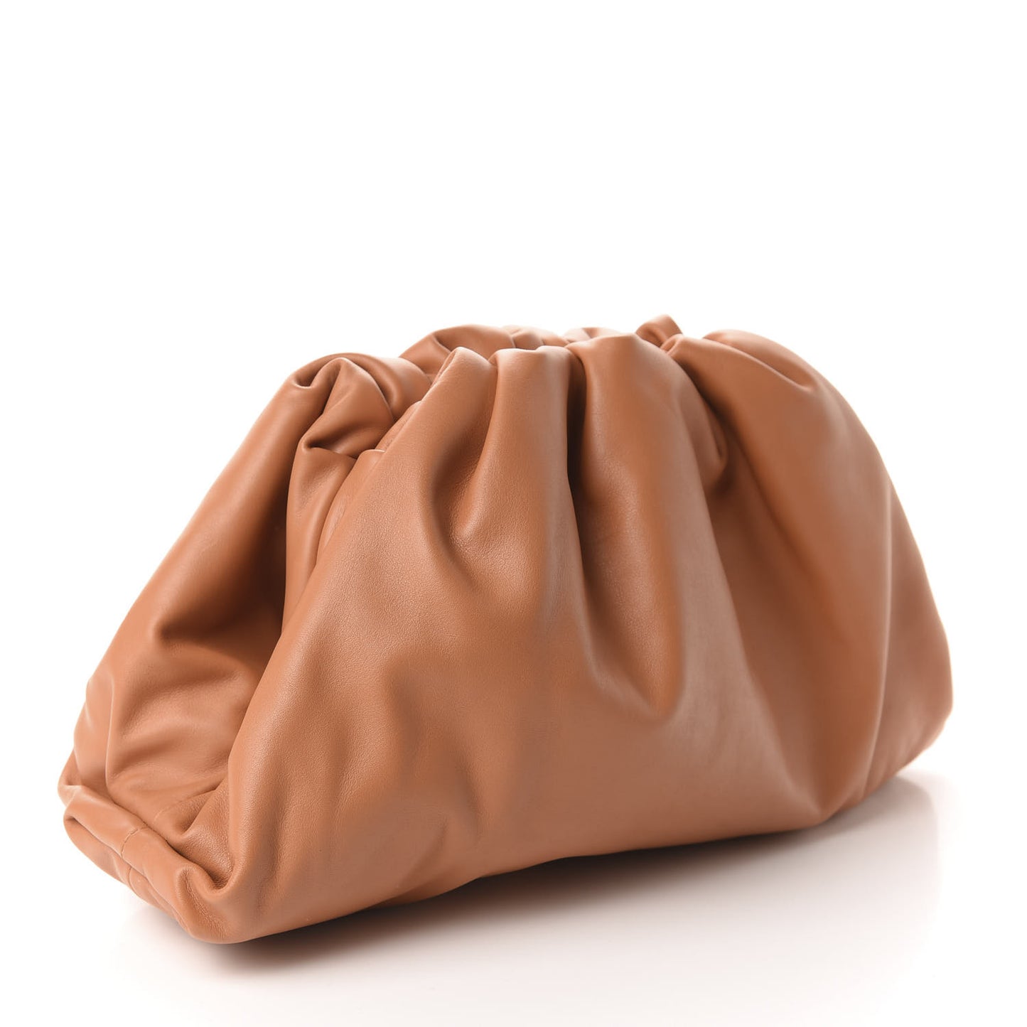 Smooth Butter Calf The Pouch Oversized Clutch Light Orange