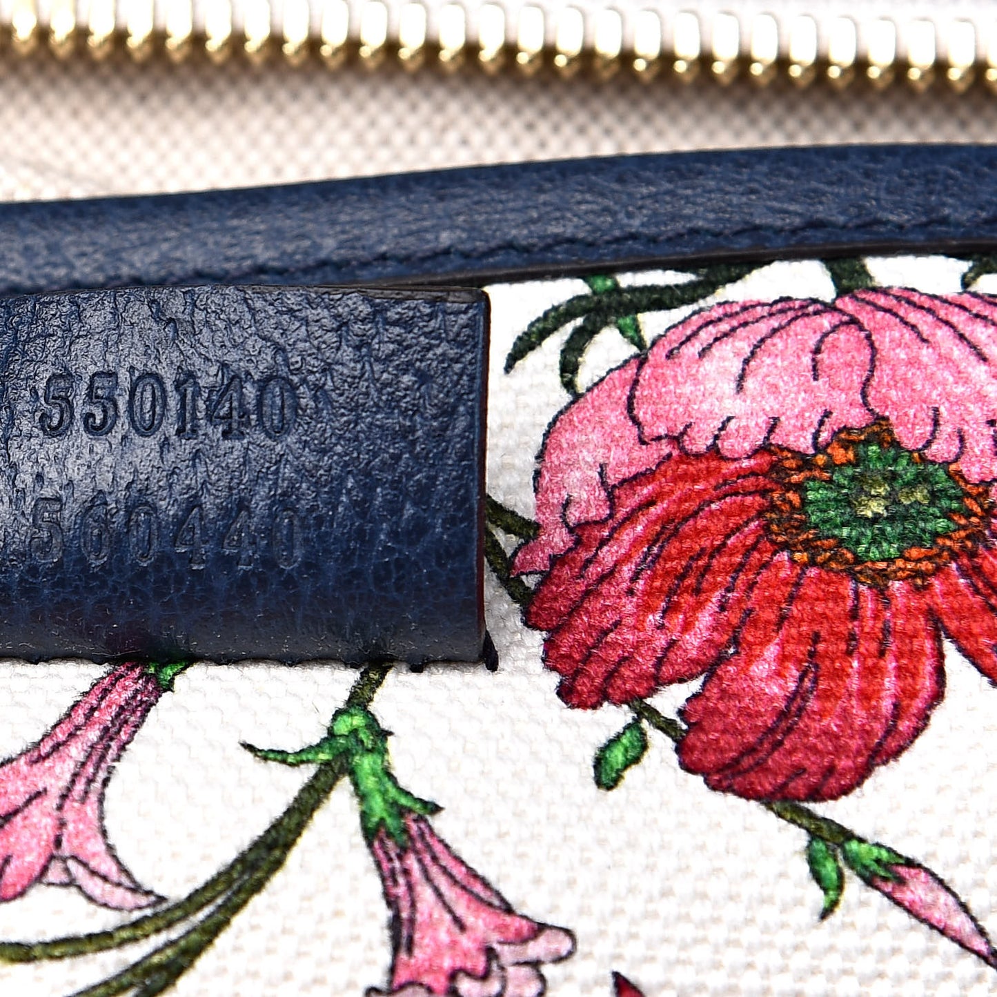 Canvas Large Flora Tote Navy Multicolor