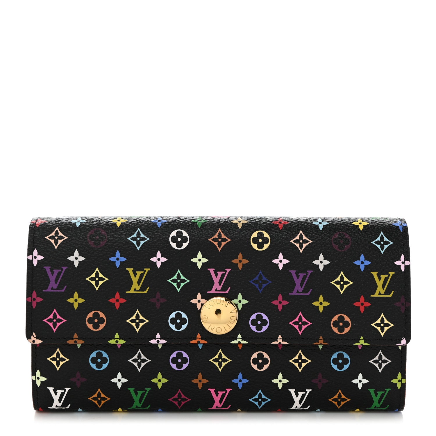 Louis Vuitton Monogram Multicolor Sarah Wallet Black Grenade 1 of 9