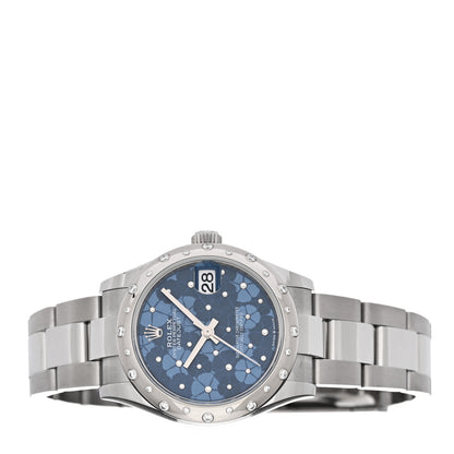 Rolex Stainless Steel Diamond 31mm Oyster Perpetual Datejust Watch Azzurro Blue Floral 278344RBR 2 of 5