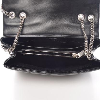 Saint Laurent Calfskin Y Quilted Monogram Small Loulou Chain Satchel Black 6 of 10