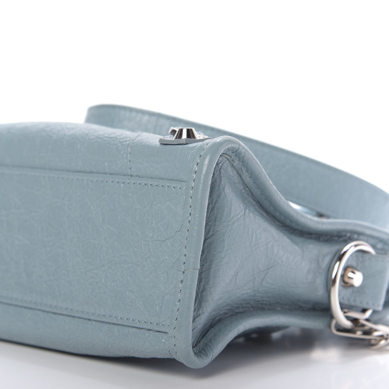 Balenciaga Agneau Classic Silver Hardware Mini City Bleu Gris 7 of 9