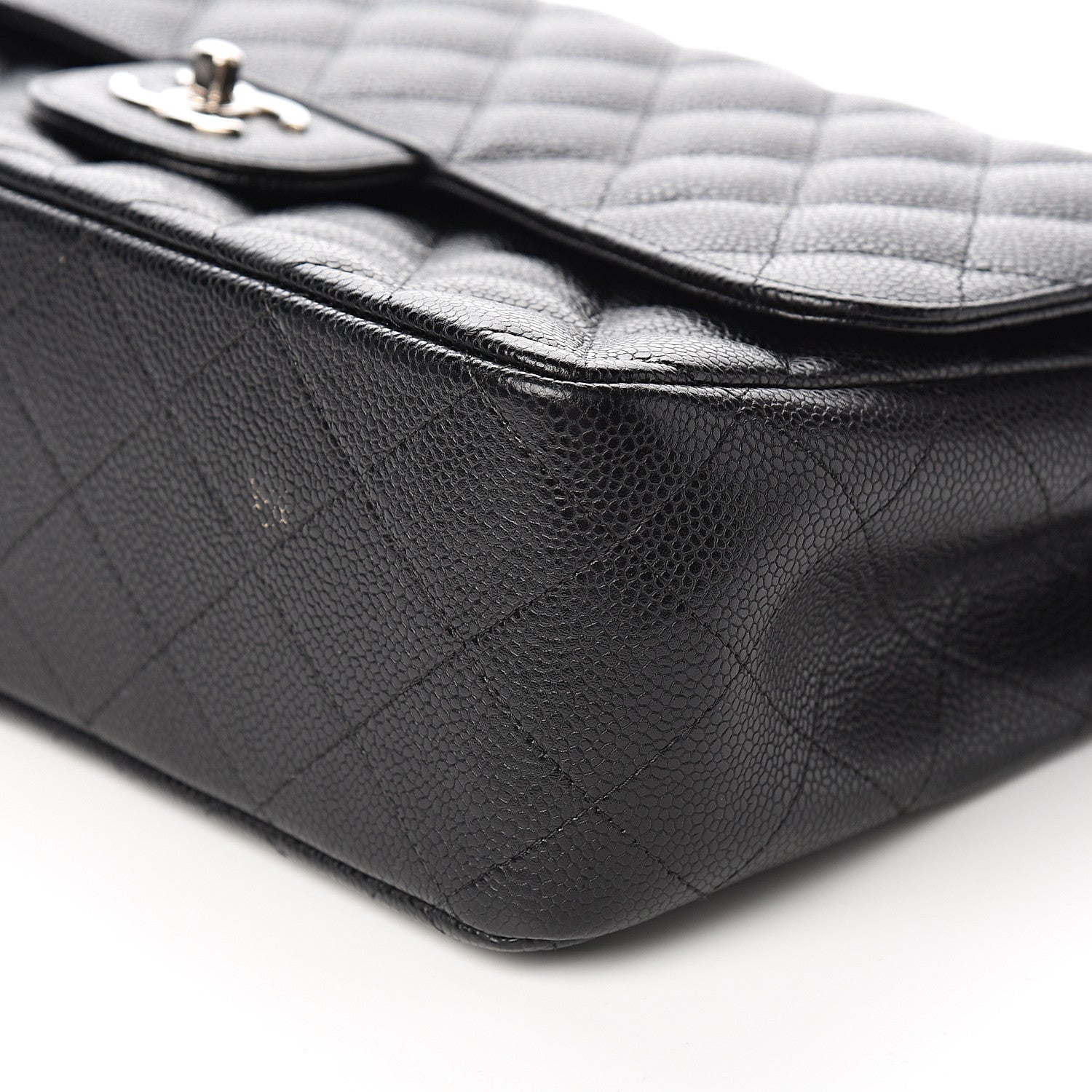 Chanel Caviar Quilted Jumbo Double Flap Black 10 of 12