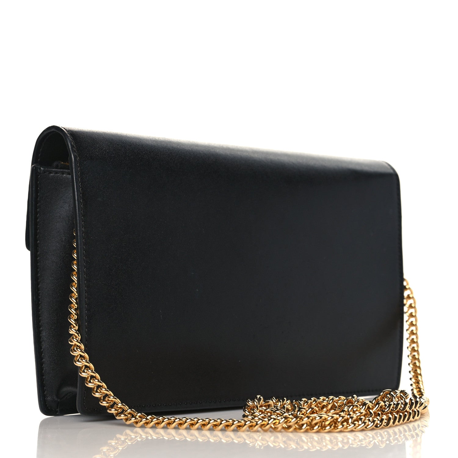 Fendi Vitello Liberty Lucido F is Fendi Medium Envelope Wallet on Chain Black 3 of 10