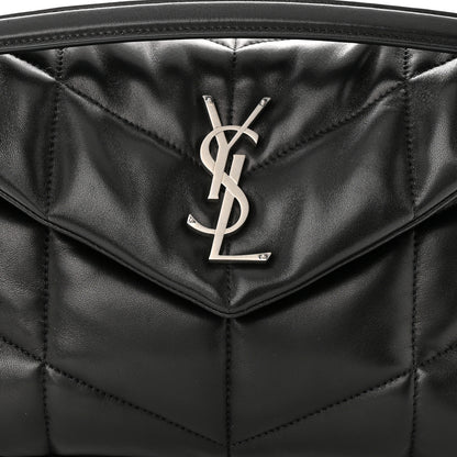 Saint Laurent Lambskin Quilted Small Loulou Puffer Monogram Chain Satchel Black 8 of 10