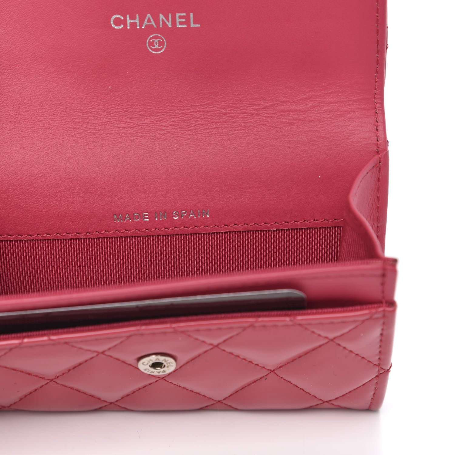 Chanel Patent Quilted Reissue Flap Card Holder Pink 7 of 11