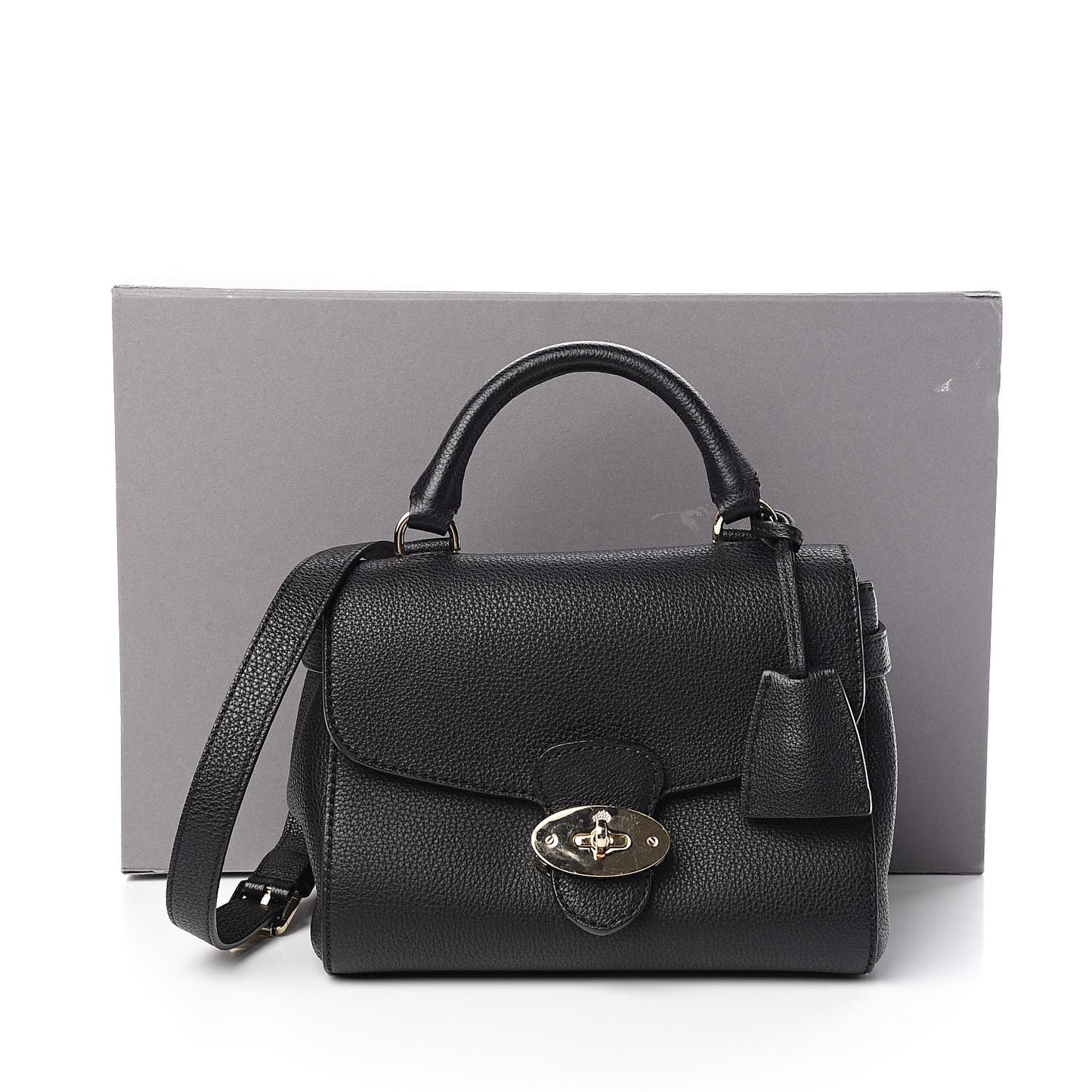 Grainy Calfskin Small Primrose Black