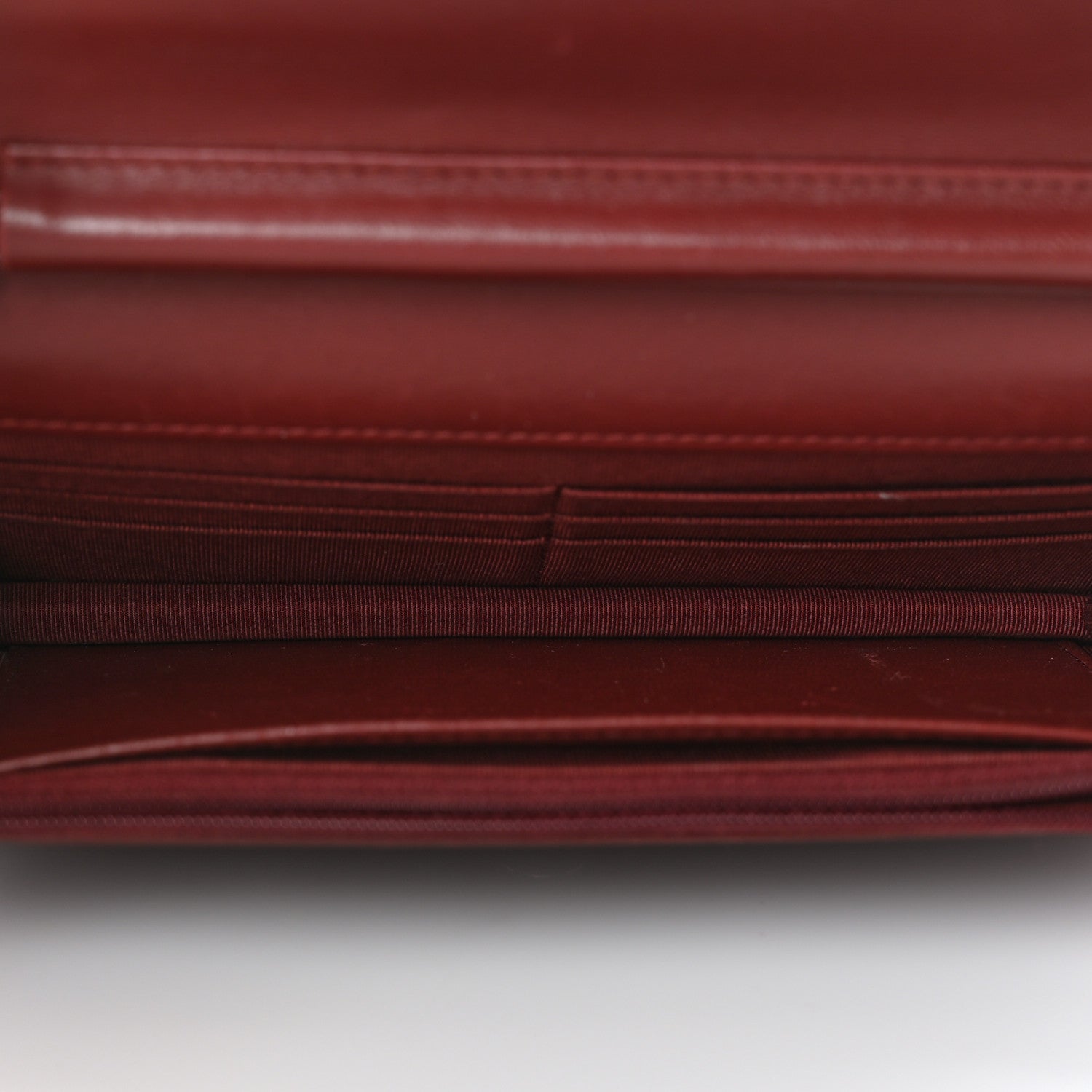 Chanel Lambskin Quilted Wallet On Chain WOC Burgundy 5 of 10