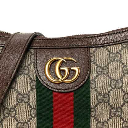 Gucci GG Supreme Monogram Web Small Ophidia Half Moon Hobo Brown 9 of 11