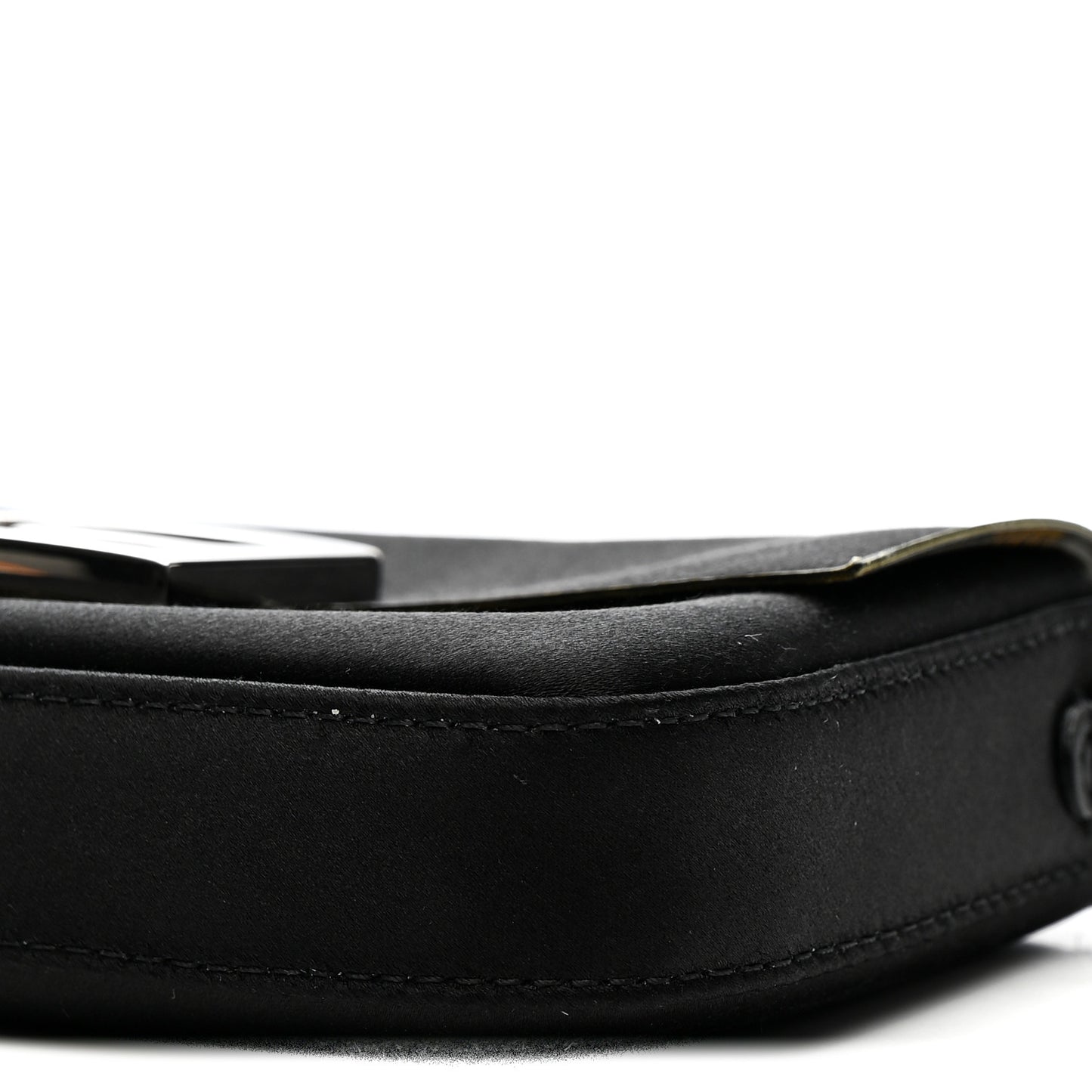 Silk Satin Phone Baguette Black