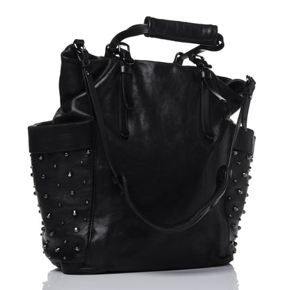 Jimmy Choo Lambskin Studded Blare Tote Black 3 of 19