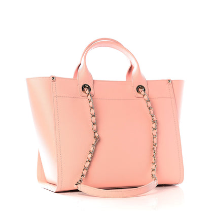 Chanel Caviar Small Studded Deauville Tote Light Pink 2 of 9