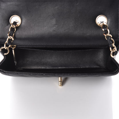 Chanel Lambskin Chevron Quilted Mini Rectangular Flap Black 5 of 10