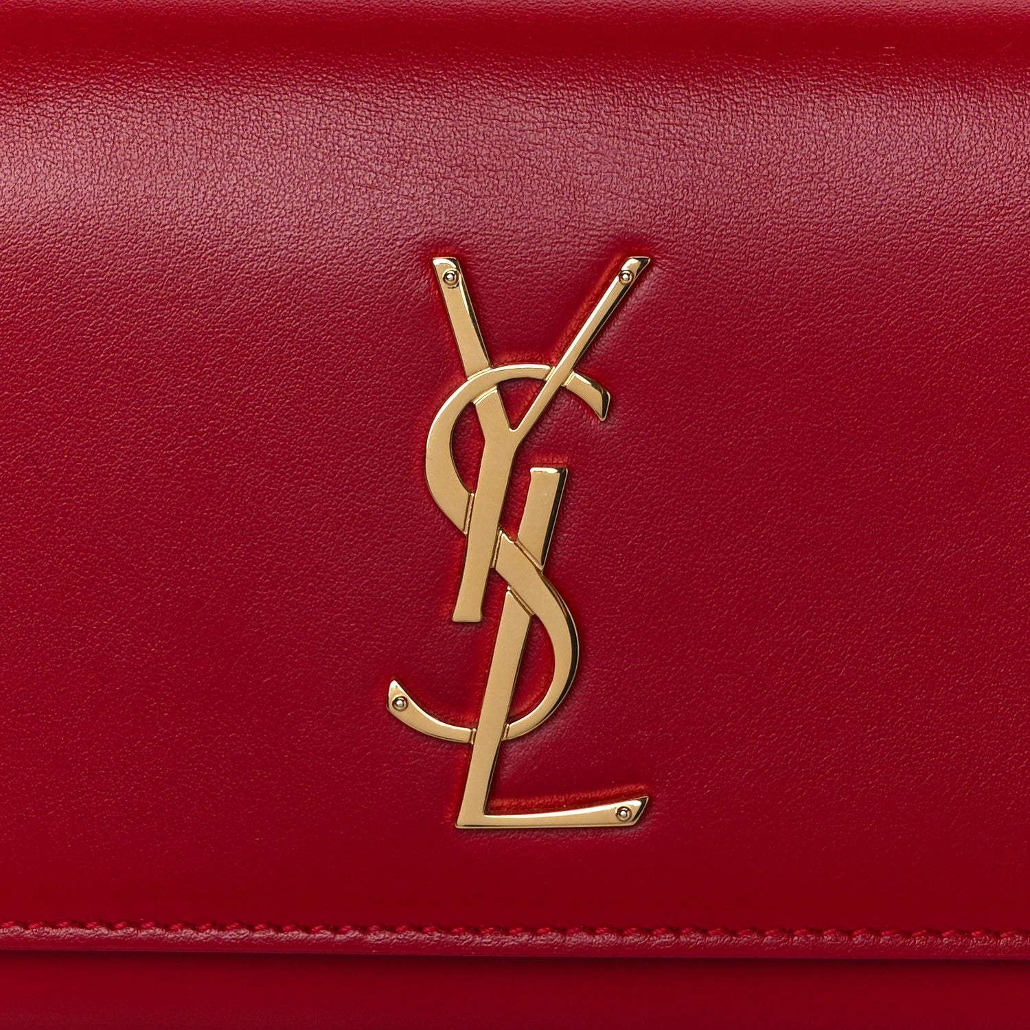 Saint Laurent Smooth Calfskin Monogram Kate Belt Bag Red 7 of 9