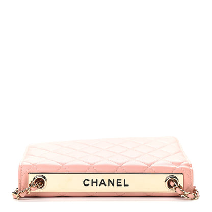 Chanel Lambskin Quilted Trendy CC Wallet On Chain WOC Pink 11 of 12