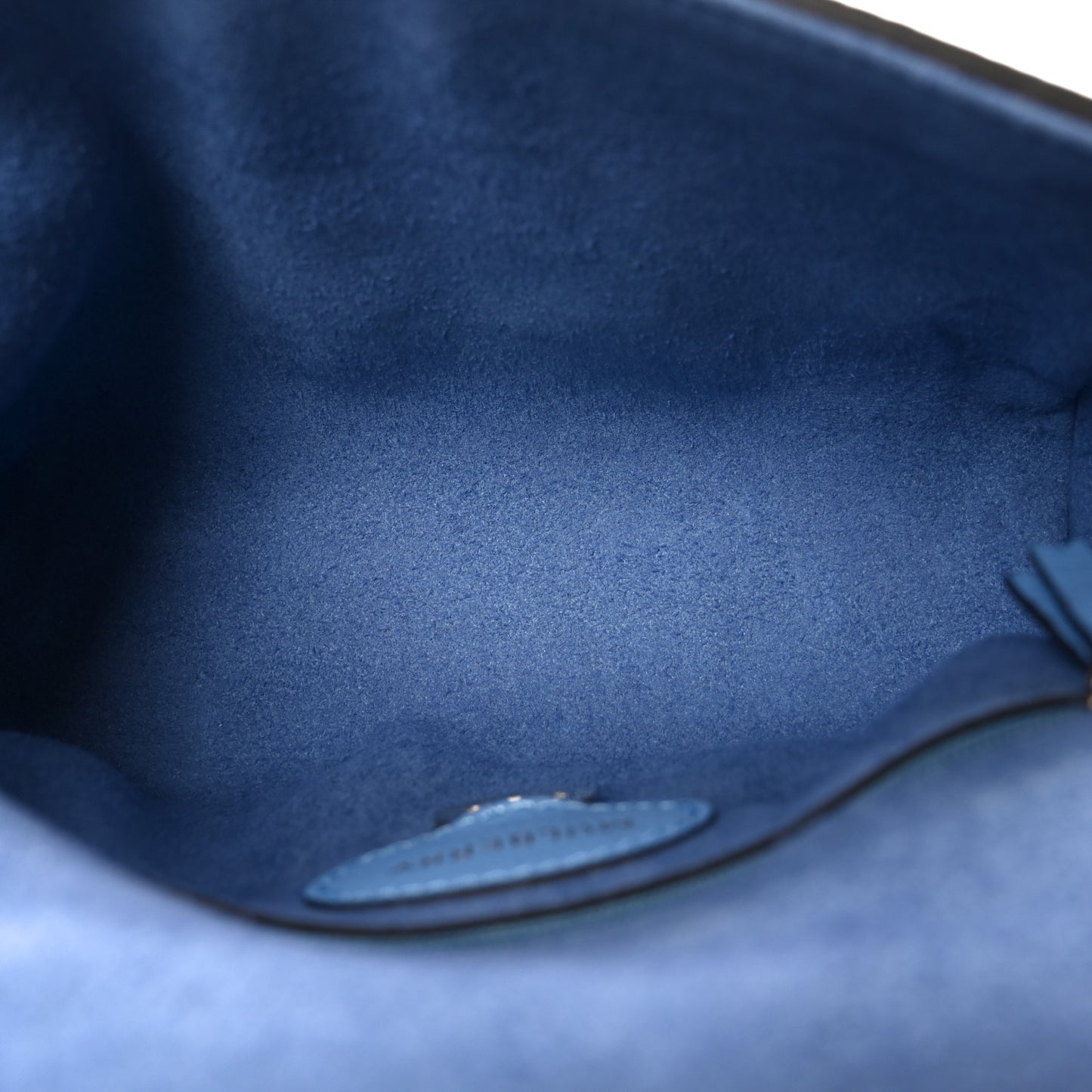 Small Classic Grain Calfskin Small Lily Flap Cornflower Blue