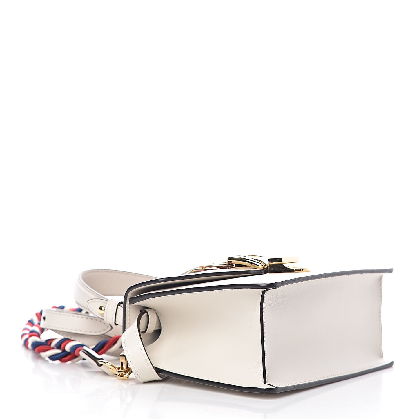 Calfskin Mini Sylvie Top Handle Bag White