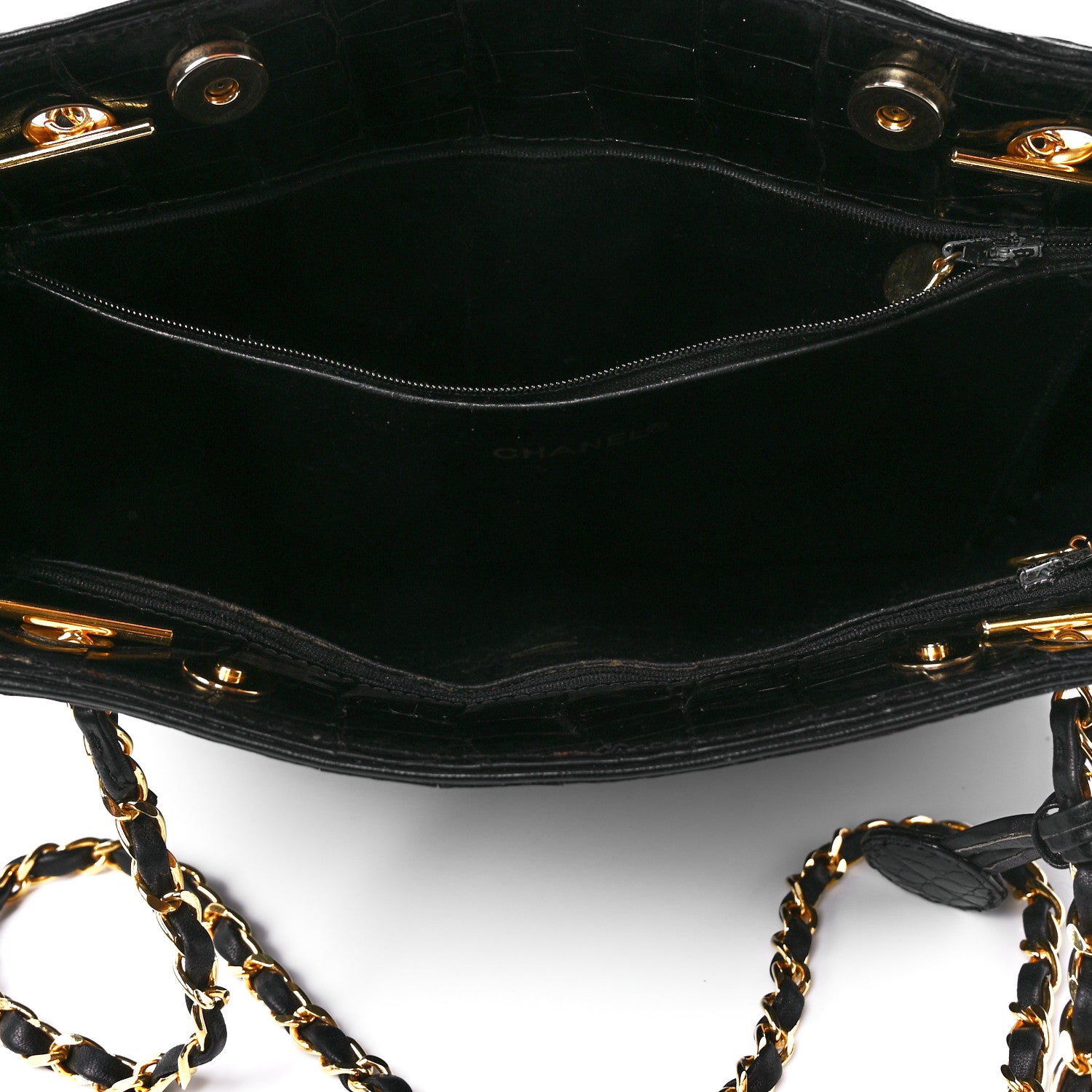 Chanel Alligator Tote Black 5 of 12