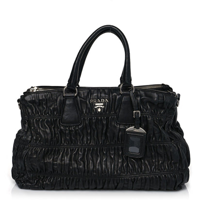 Prada Nappa Gaufre Shopping Satchel Black 1 of 13