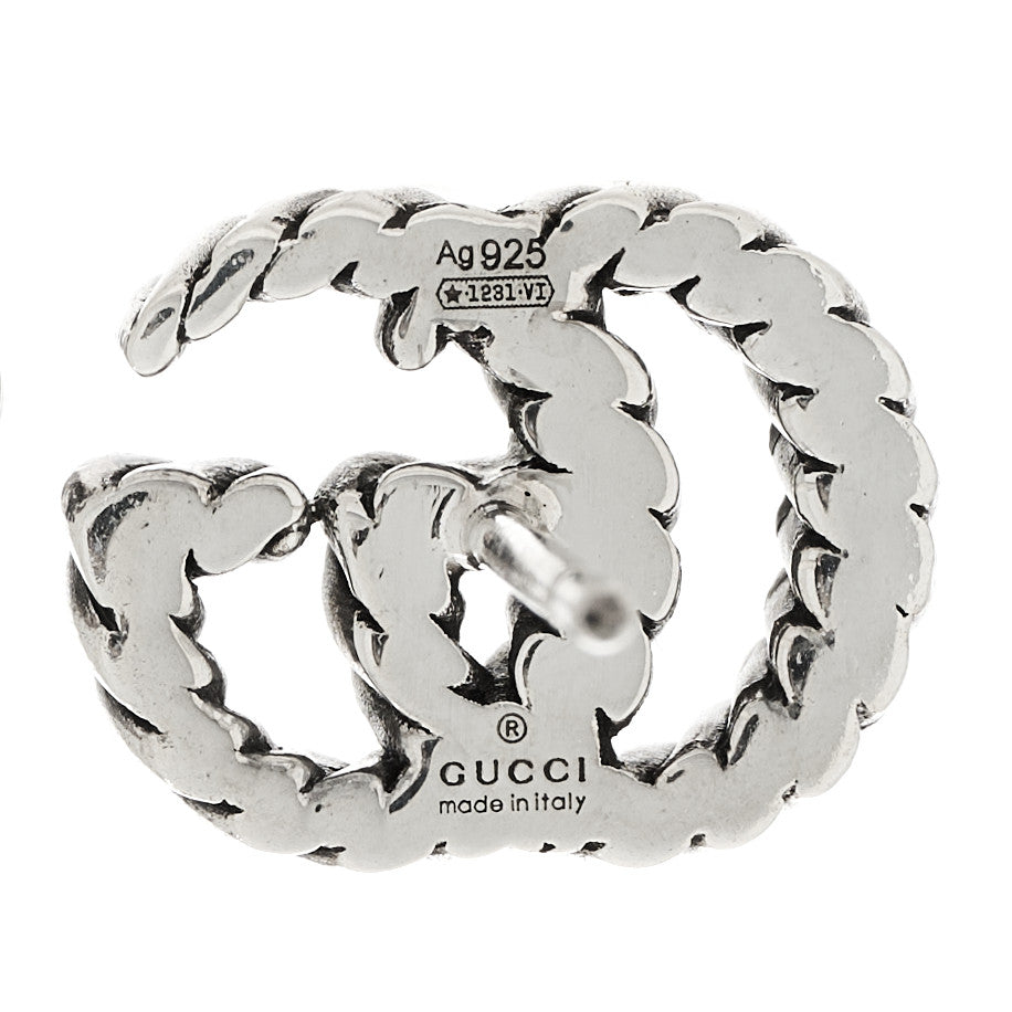 Sterling Silver Torchon Double G Earrings