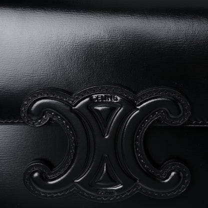 Celine Shiny Calfskin Cuir Triomphe Chain Shoulder Bag Black 11 of 12