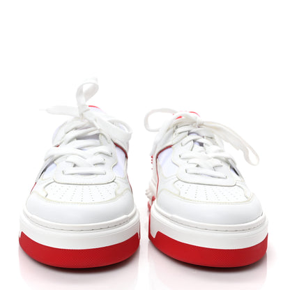 Christian Louboutin Calfskin Suede Nappa Mens Astroloubi Basketball Sneakers 42.5 White Red 2 of 7