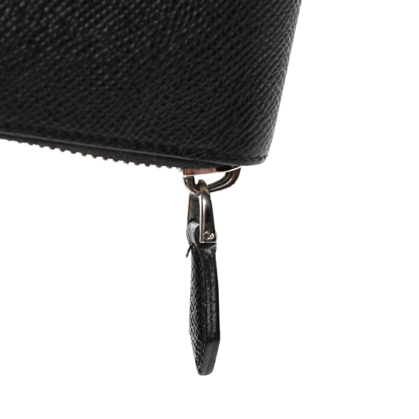 Textured Coated Canvas Pandora Zip Around Wallet Black