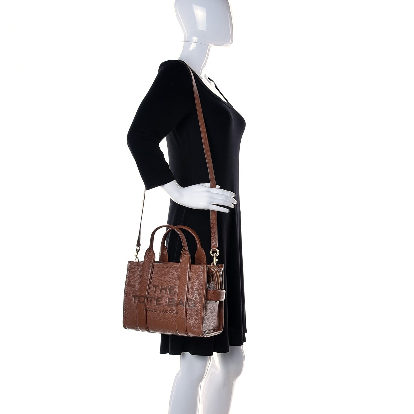 Grained Calfskin Small The Tote Bag Argan Oil