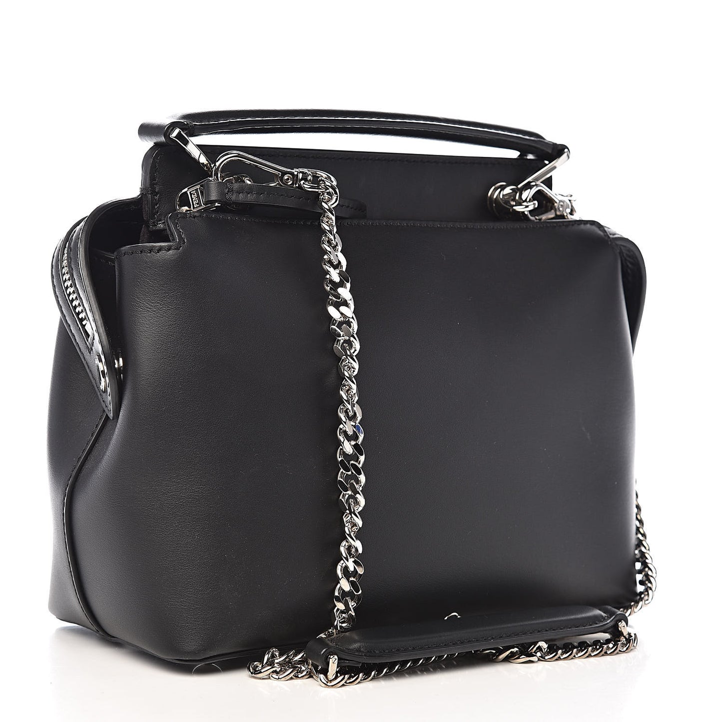 Vitello Baltico Hypnoteyes Studded Small Dotcom Click Chain Satchel Black