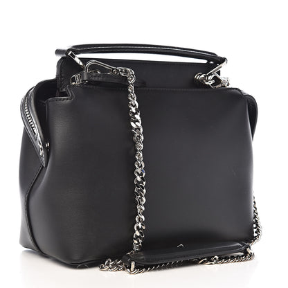 Fendi Vitello Baltico Hypnoteyes Studded Small Dotcom Click Chain Satchel Black 3 of 11