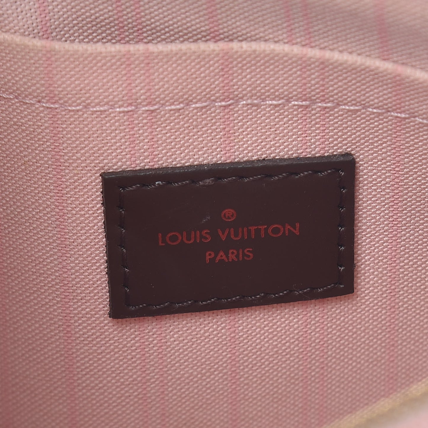 Damier Ebene Neverfull MM GM Pochette Rose Ballerine
