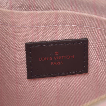 Louis Vuitton Damier Ebene Neverfull MM GM Pochette Rose Ballerine 7 of 17