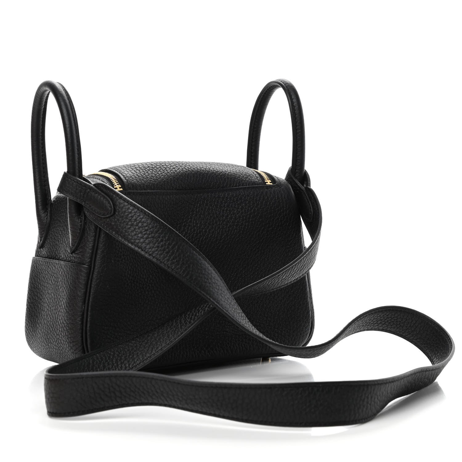 Hermes Taurillon Clemence Mini Lindy 20 Black 2 of 4