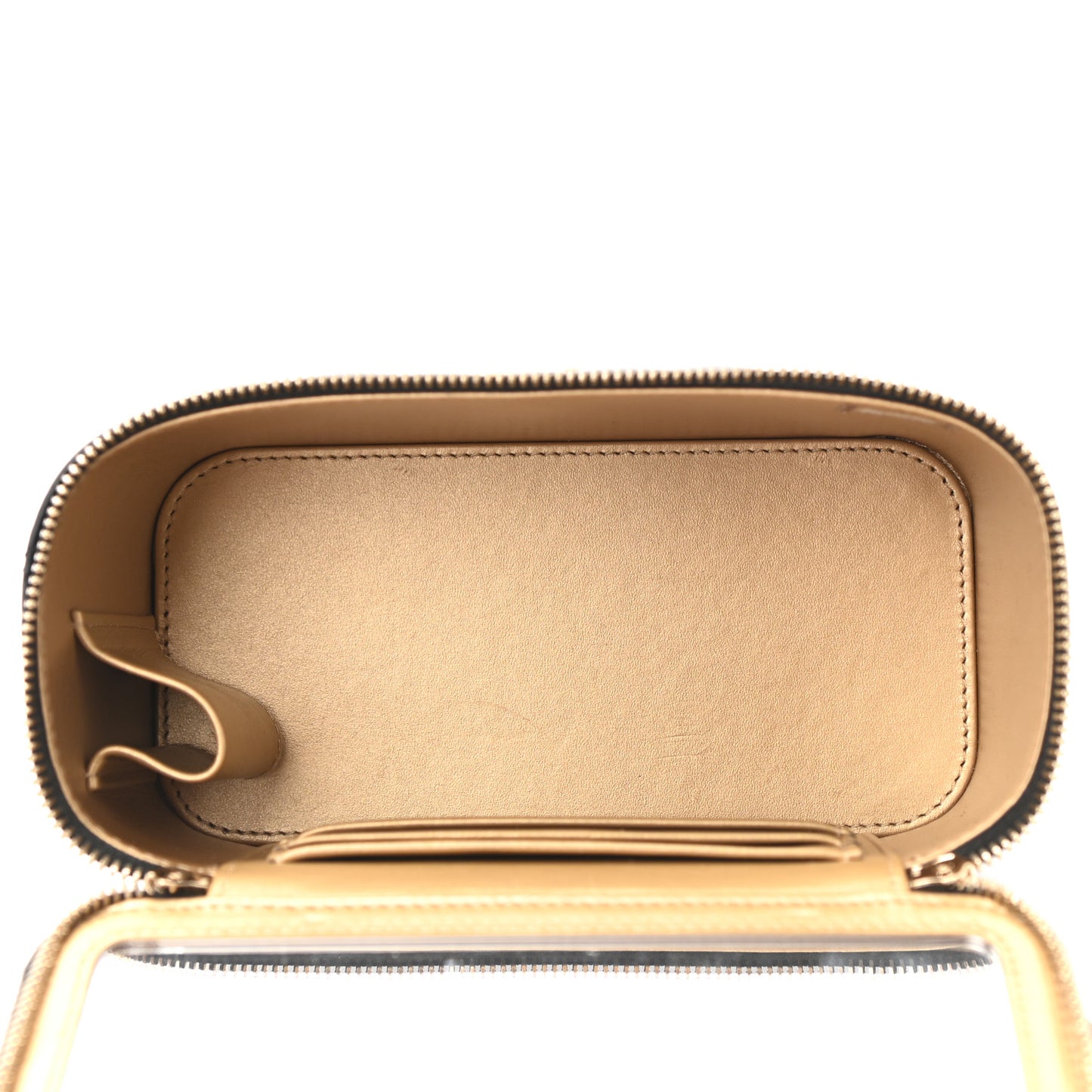 Lambskin Quilted Small Pearl Crush Vanity Case With Chain Black