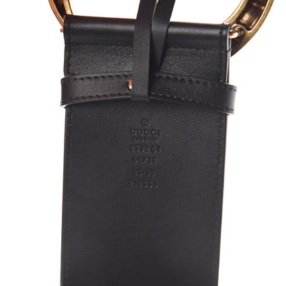 Gucci Moon Calfskin Pearl Double G 70mm Belt 85 34 Black Cream 4 of 7